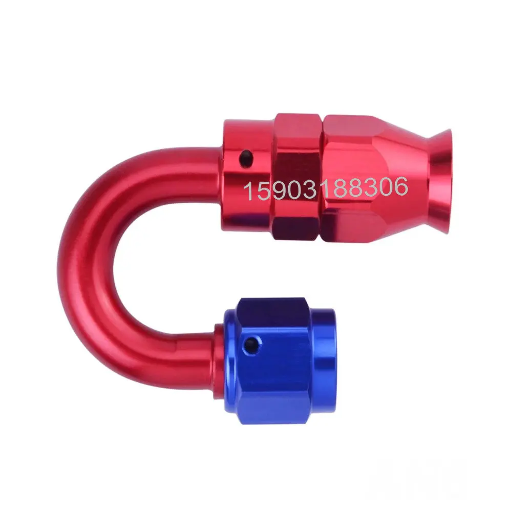 

Full Black or Red Blue 180 Degree Hose End Fittings For PTFE AN -4 (AN4)