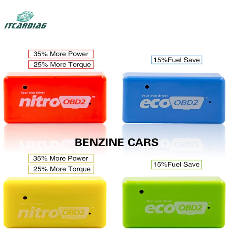 10pcs/lot EcoOBD2 For Benzine Chip Tuning Box NitroOBD2 Diesel Gasoline Plug &amp Driver Saving 15% Fuel Lower Emission |