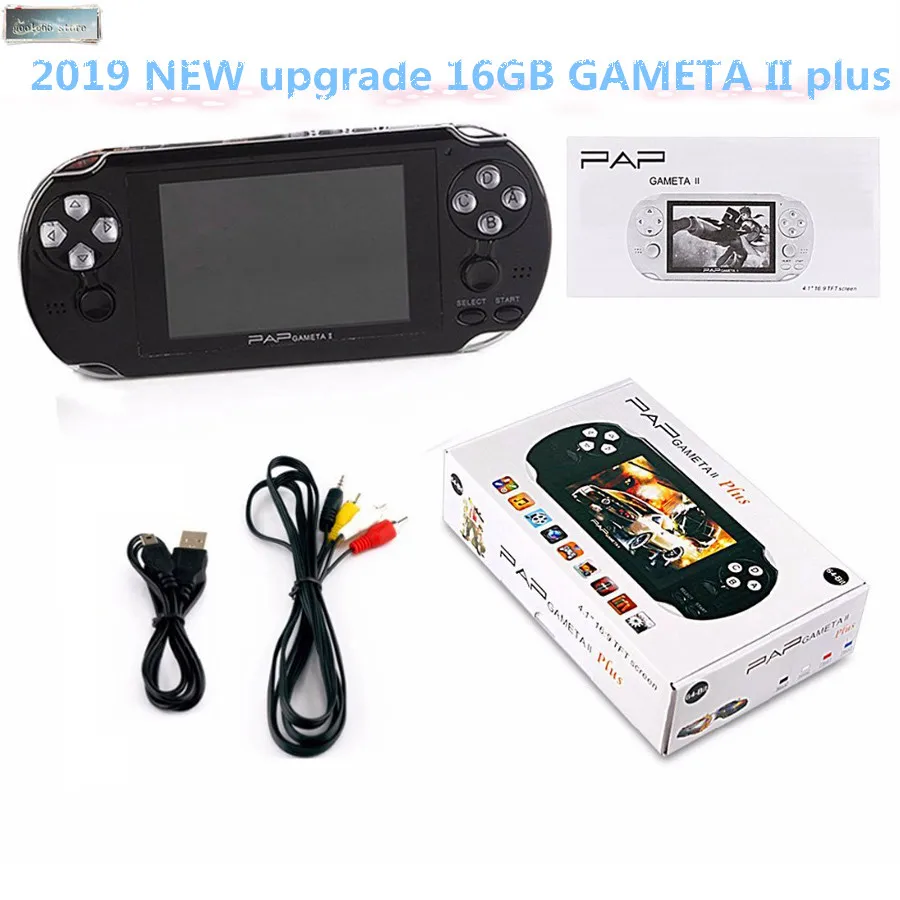2019 64Bit PAP Gameta II 16G HDMI Встроенный 3000 игр MP4 MP5 игровые консоли ручной