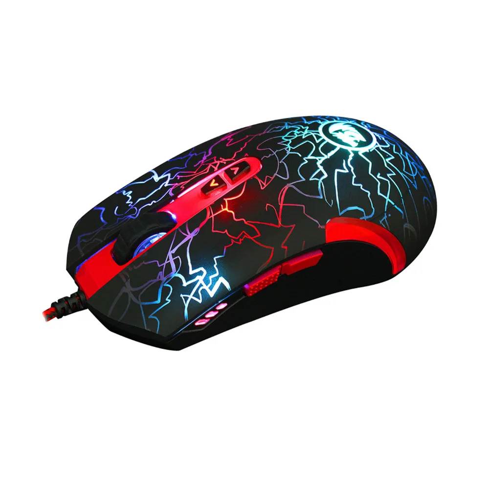 Оптическая игровая мышь Redragon M701 Lavawolf 6400DPI 7 программируемых кнопок светодиодная