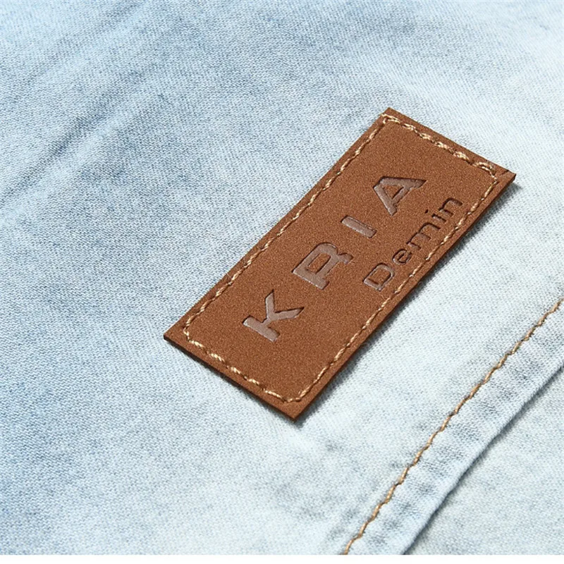 Весна-лето 2016 Новое поступление джинсовая рубашка с длинным рукавом приталенная