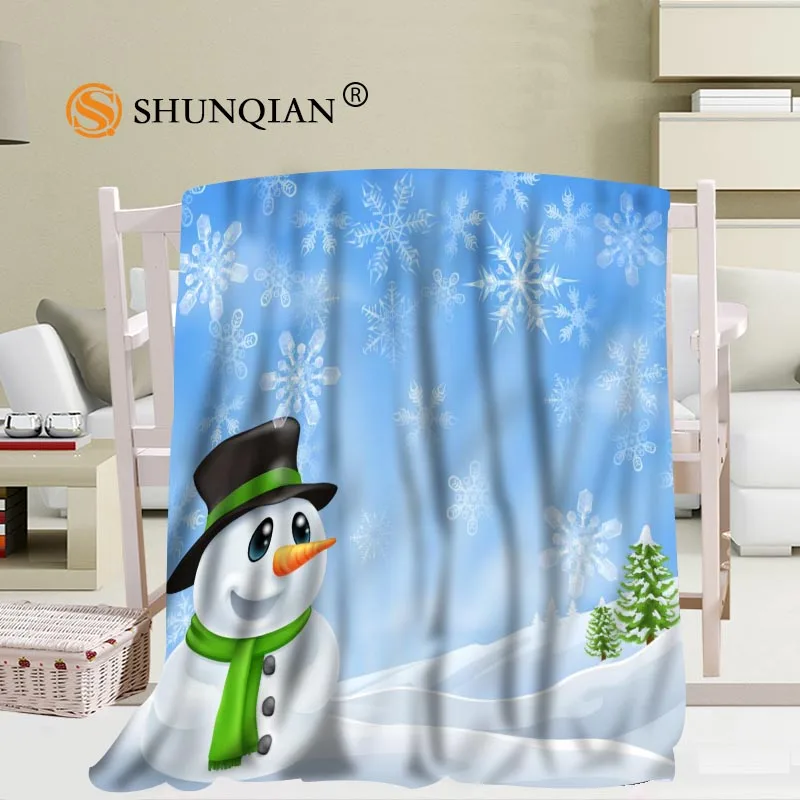 Miglior Su Misura Di Grande Formato Pupazzo Di Neve Di Natale Coperte Per Letti Falafel Inverno Caldo Letto Divano Coperta 56x80 Pollici 50X60inch 40X50inch