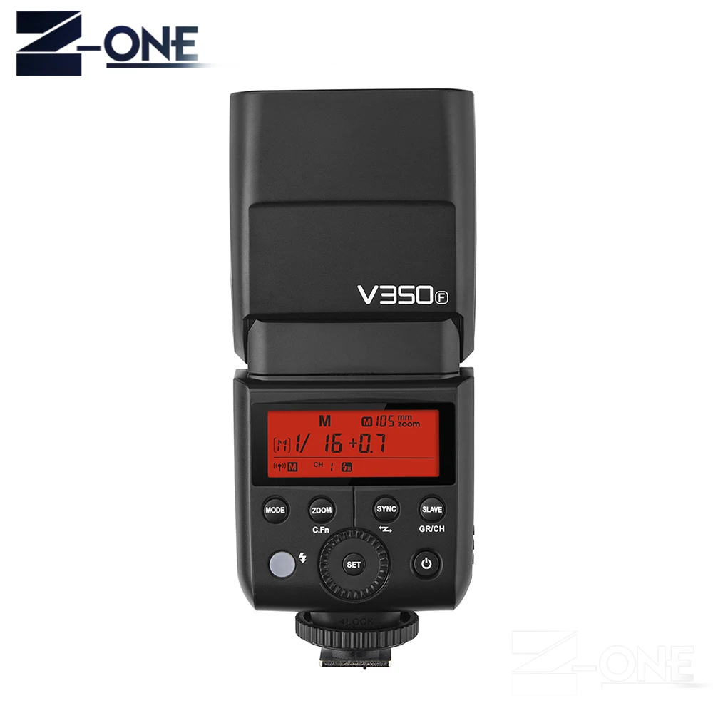 Вспышка Godox V350F Fuji TTL HSS 1/8000s Speedlite со встроенной литий ионной батареей 2000 мАч +