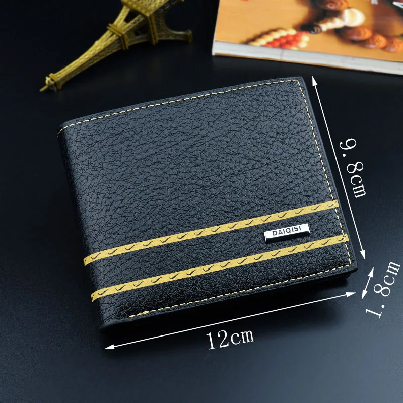 Men Wallets Purse Small PU Fashion Vintage For Credit ID Card Coin Money Holder Popular | Багаж и сумки