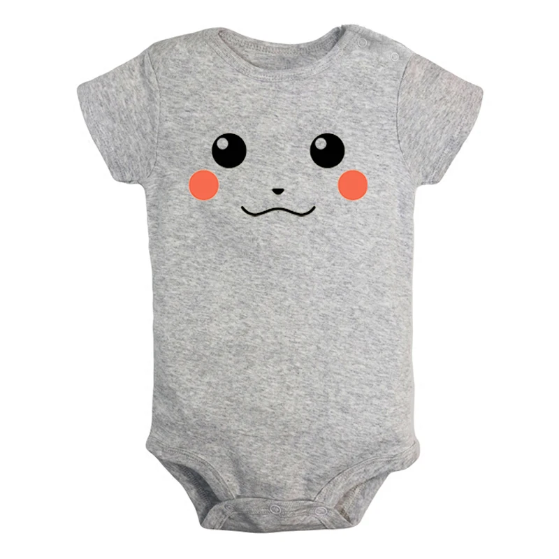JaBaby019GD Одежда с шапочкой Пикачу и покемонами для новорожденных мальчиков и девочек; Униформа-комбинезон с принтом; боди для младенцев; комплекты одежды из хлопка - Цвет: JaBaby019GD
