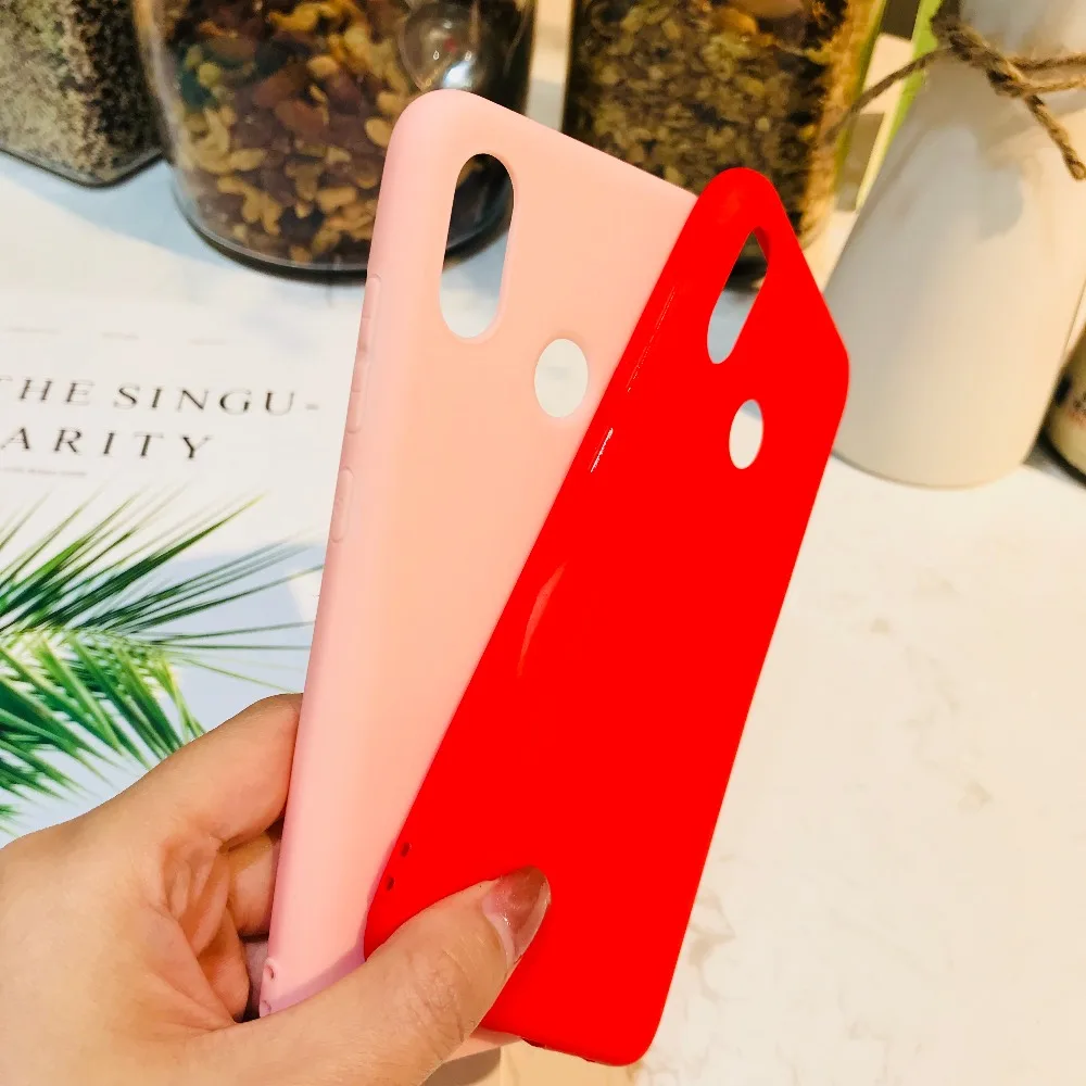 Простой сплошной цвет силиконовый чехол из ТПУ Для xiaomi poco F1 8 8SE 8PRO lite для телефона