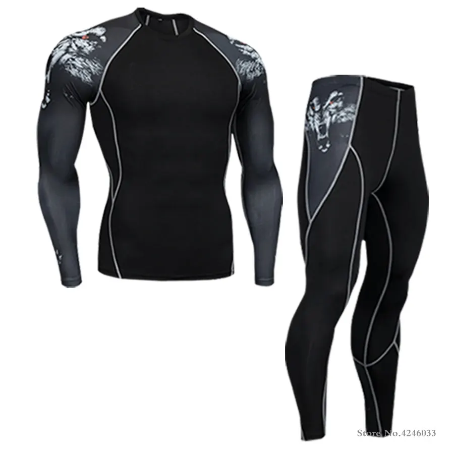 2018 Брендовое термобелье мужские комплекты нижнего белья компрессионное