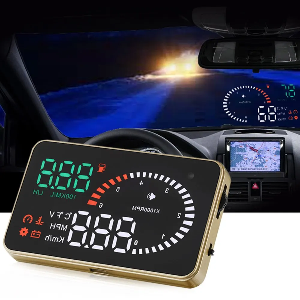 В наличии автомобильный HUD Дисплей 3 дюйма 12 OBD II с сигнализацией скорости