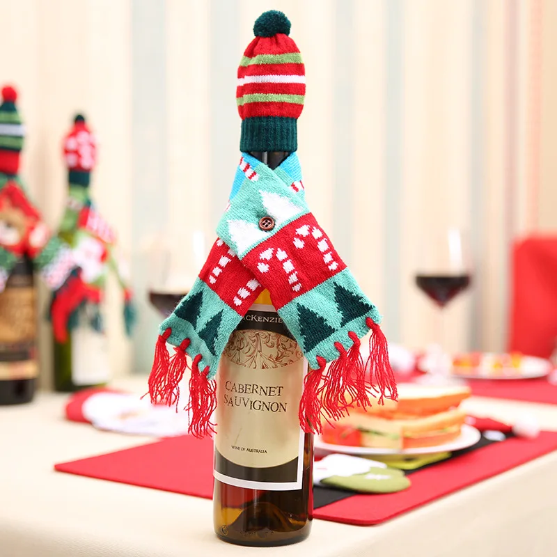 Рождественская мини шляпа шарф для фотографий Санта Клаус елка лось в горошек
