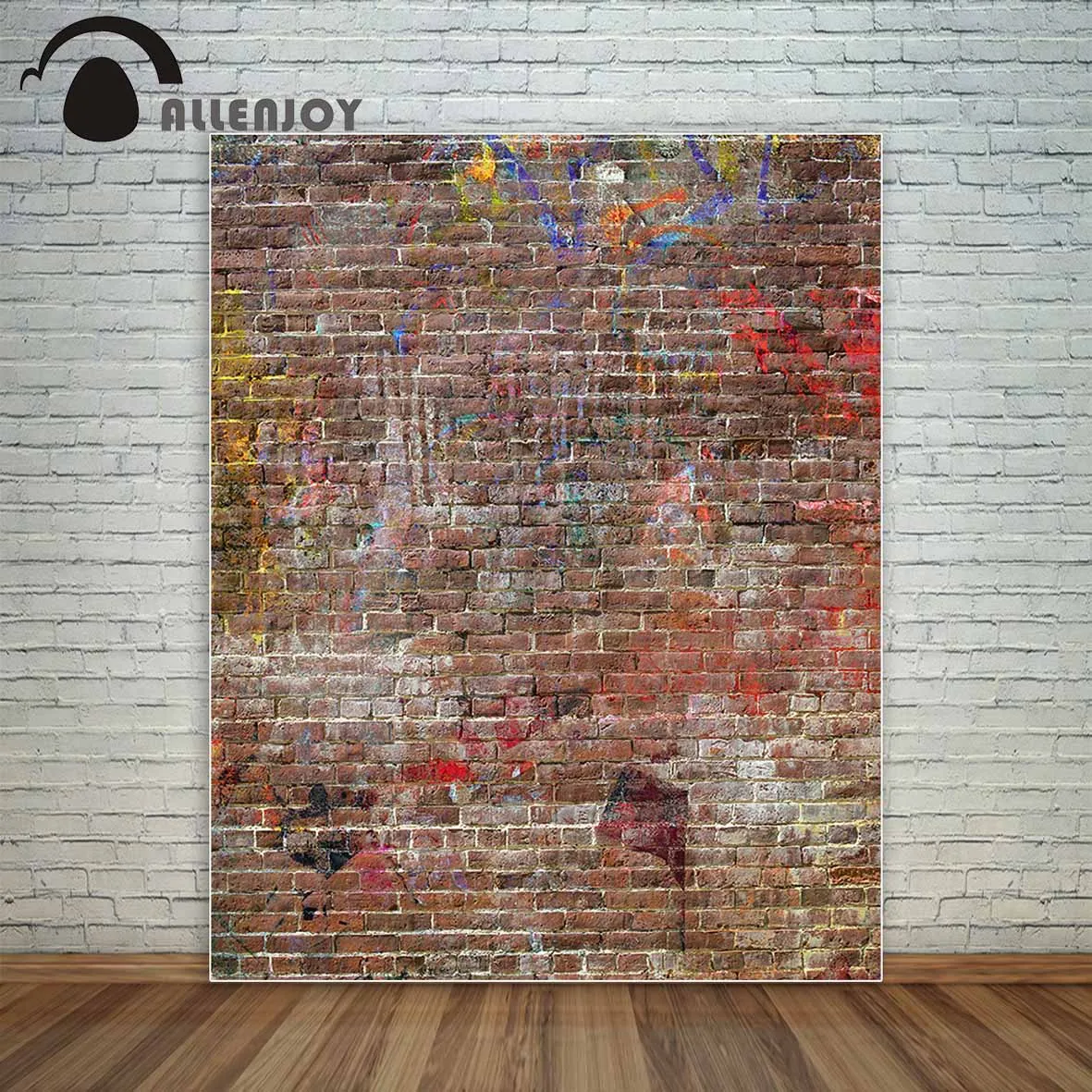 Allenjoy граффити кирпичная стена крутой задник для детей день рождения украшение