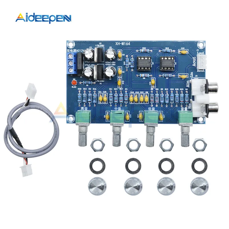NE5532 стерео усилитель предварительный двухканальная звуковая плата тона 12 24 В