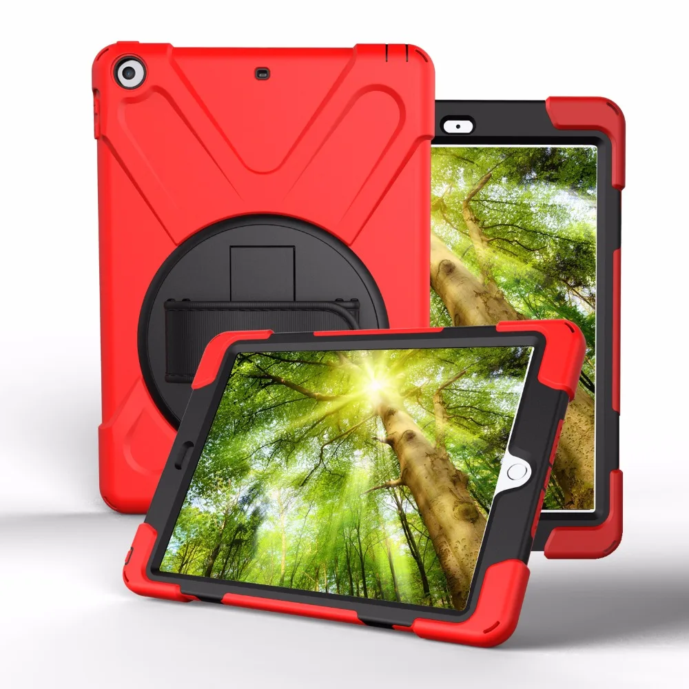 New Shockproof Kids Case for IPad 9.7 2017 2018 A1822 A1823 Heavy Duty Silicone Hard Cover Kickstand Design Hand Bracel + Gift | Компьютеры