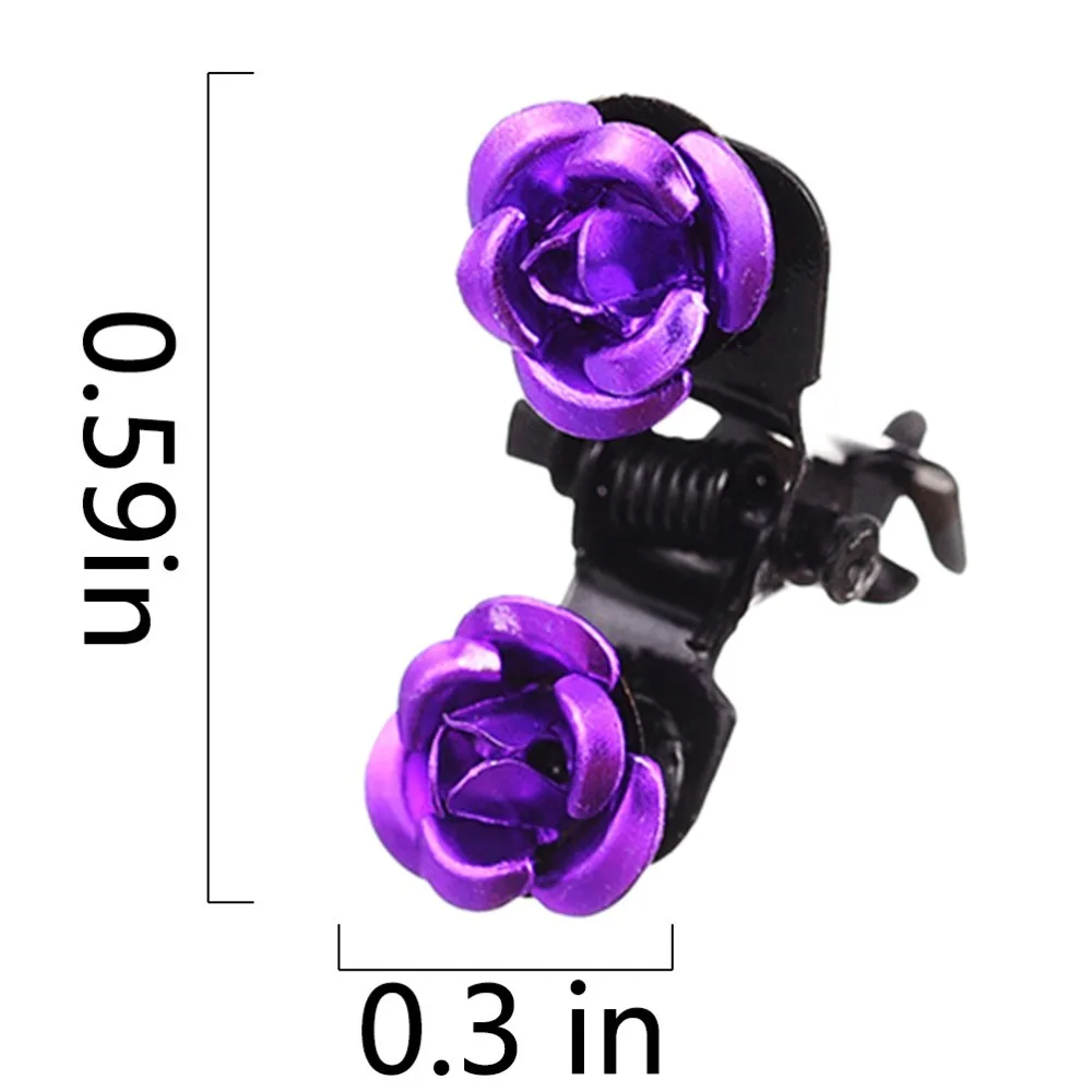 M MISM 12 шт маленький коготь для волос женщин и девочек розовые шпильки с цветами