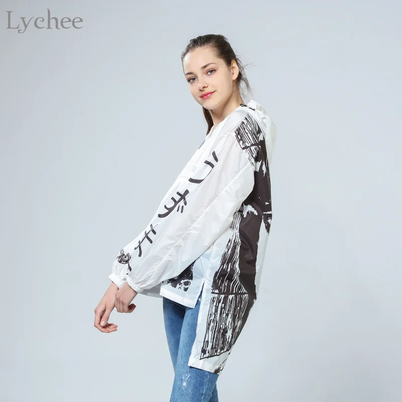 Женская водонепроницаемая ветровка Lychee длинная Солнцезащитная в стиле аниме с