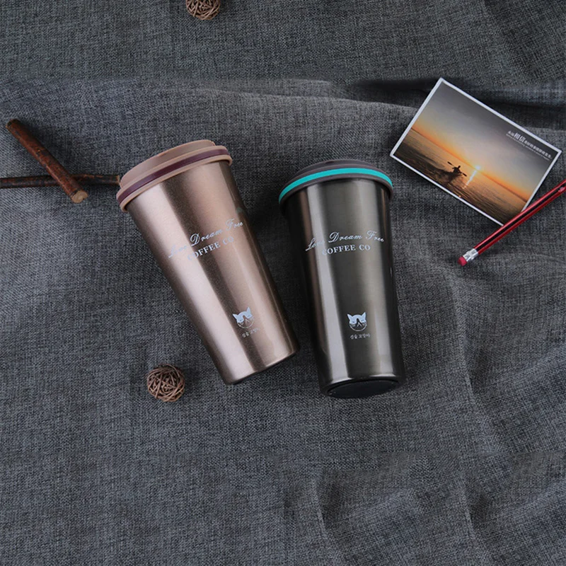SIBAOLU Stainless Steel Cups Creative Handgrip Mug Big Vacuum Thermoses Coffee Lid Outdoor Portable Milk Water Travel Cup |