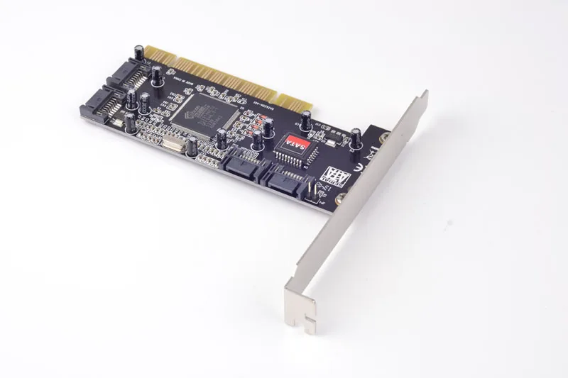 PCI-4 порта SATA карта контроллера хоста 3 ТБ x4 HDD SIL3114 чипсет для кремния | Компьютеры и