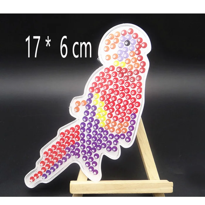 parrot m3 EVA Pegboards узоры для DIY Хама бисер 5 мм Пазлы инструменты транспортные средства животных Perler бусины доска Пазлы ремесла дети девочки игрушки - Цвет: parrot m3