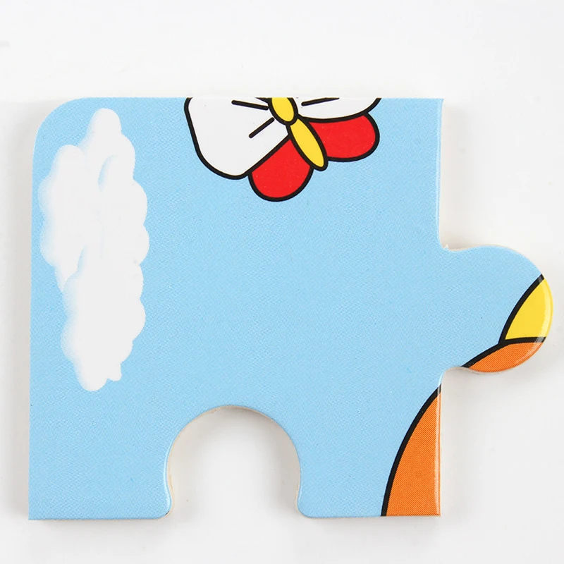 Милые Мультяшные деревянные пазлы животные Обучающие Детские игрушки подарок