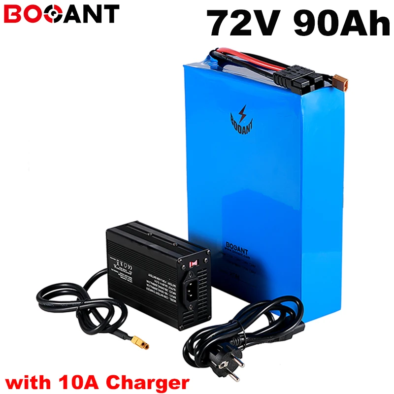 72V 90Ah 5000W 8000W электрический велосипед батареи для samsung 18650 Сотовый 20S 72 V, фара для электровелосипеда в литий-ионный аккумулятор встроенный 150 Ампер БМС+ 10A зарядное устройство