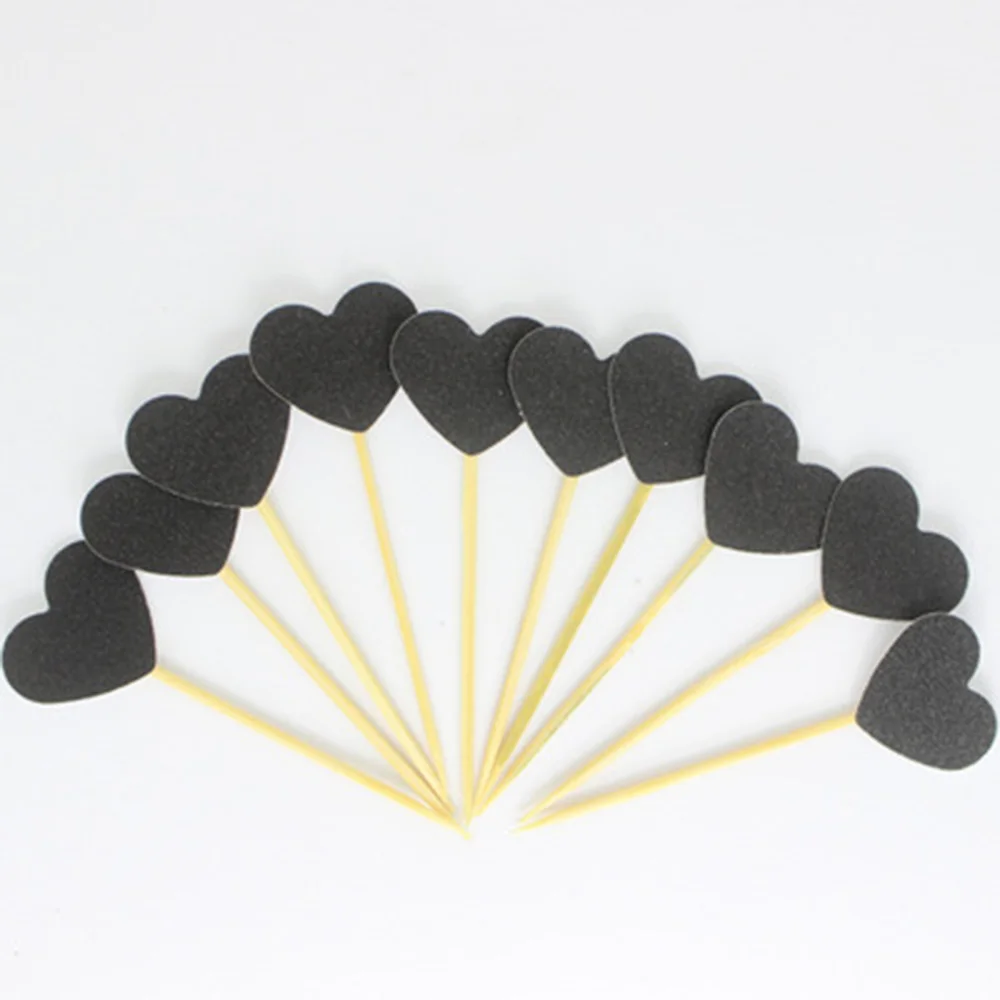 10 цвета розового золота блеск капкейк сердечко Топпер для торта С Днем Рождения