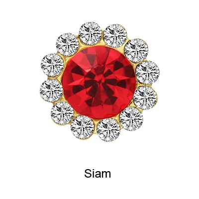 Siam Блестящие хрустальные стразы для шитья одежды, платья, Цветочные Свободные декоративные стразы, хрустальные пряжки, стеклянные стразы с когтями - Цвет: Siam