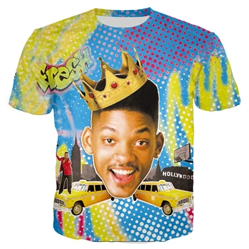 color as the picture PLstar Cosmos Летние Стильные футболки So Fresh Will Smith футболка сексуальная Fresh Prince of Bel Air 3d принт Женская/мужская футболка в стиле хип-хоп - Цвет: color as the picture