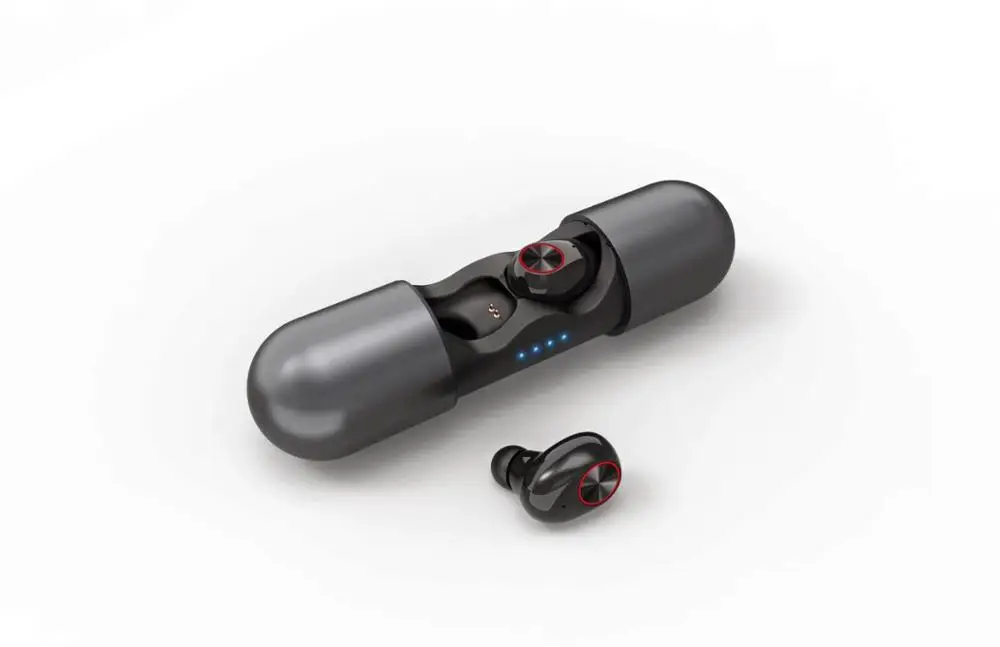 Black Yinyoo A14 Bluetooth 5,0 TWS Беспроводные водонепроницаемые наушники-вкладыши Bluetooth с шумоподавлением - Color: Black