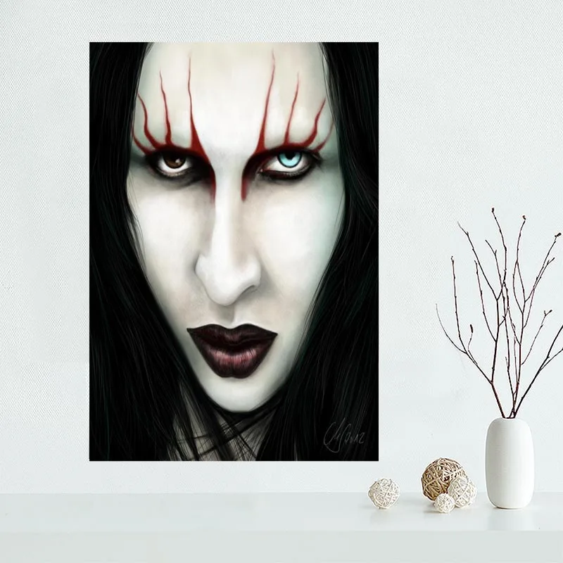 На заказ Мэрилин Мэнсон холст живопись плакат ткань шелковая настенный для