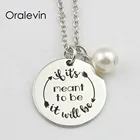 Если это должно быть это будет вдохновляющие ручной штамп выгравированы аксессуары кулон Цепочки и ожерелья подарок ювелирные изделия, 10 шт.лот, # LN778