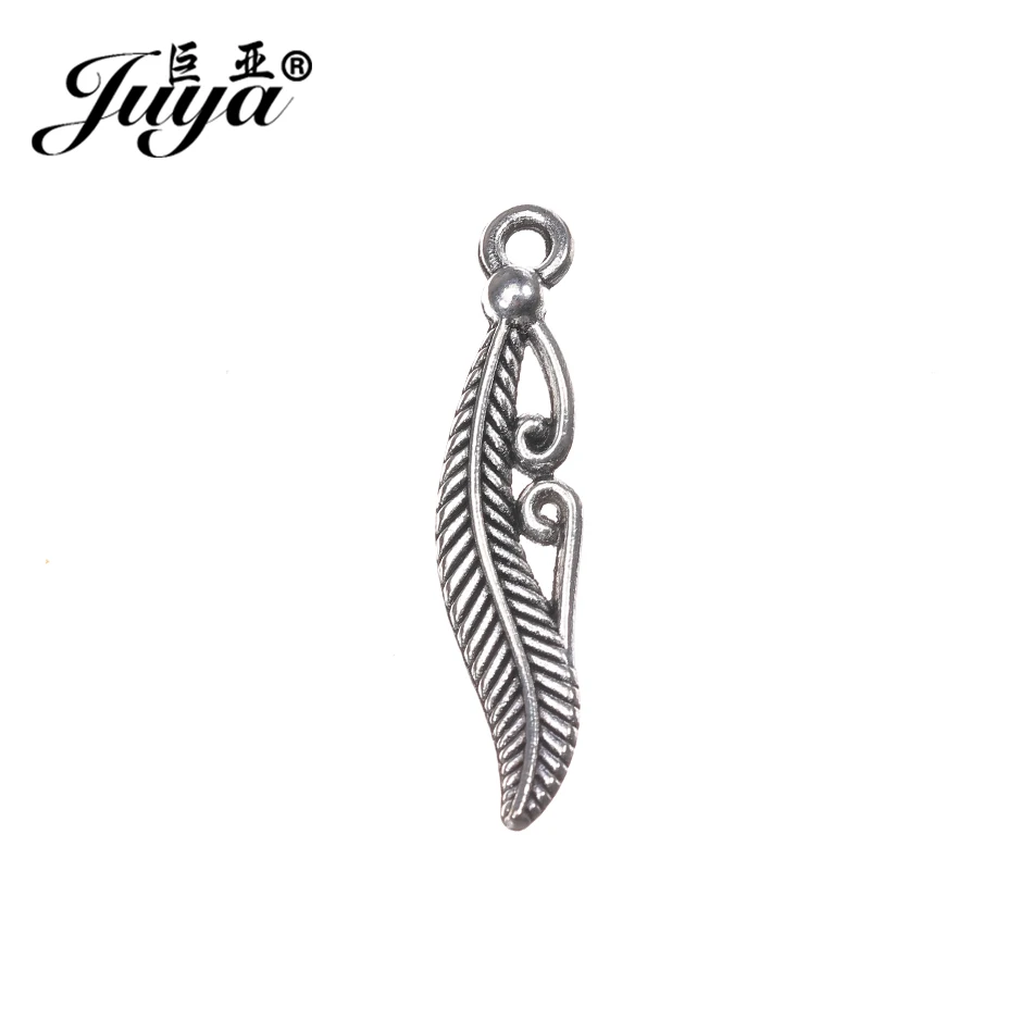 

JUYA Filigree Leaf Charms Pendant 27.5x6.5mm 30pcs Fashion Jewelry Finding for DIY Necklace Bracelet Making Craft AO0582