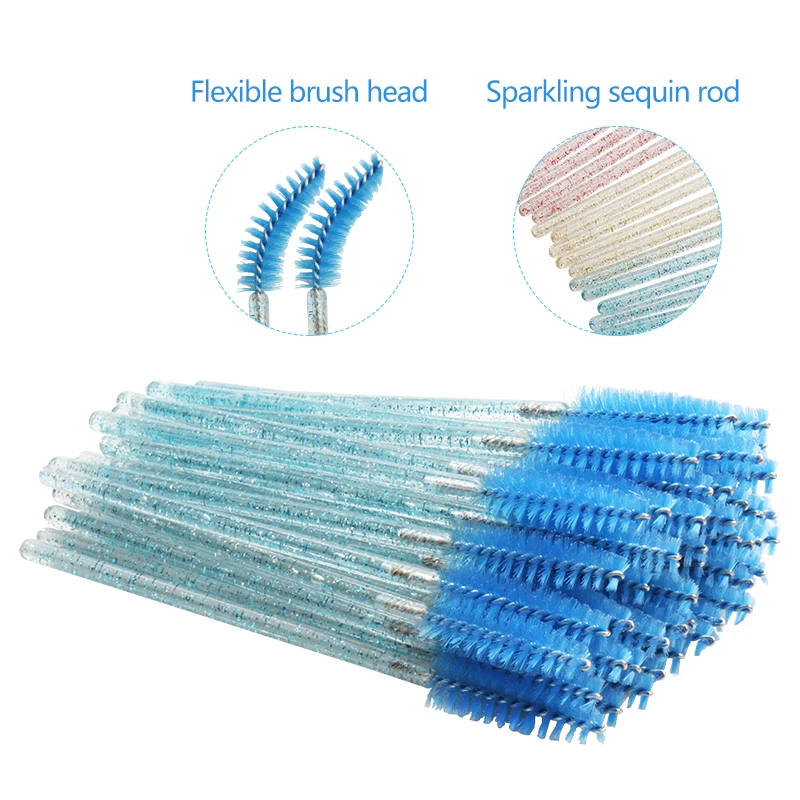 1000 шт. блестящие искусственные палочки для туши ресниц|Аппликатор теней век| |