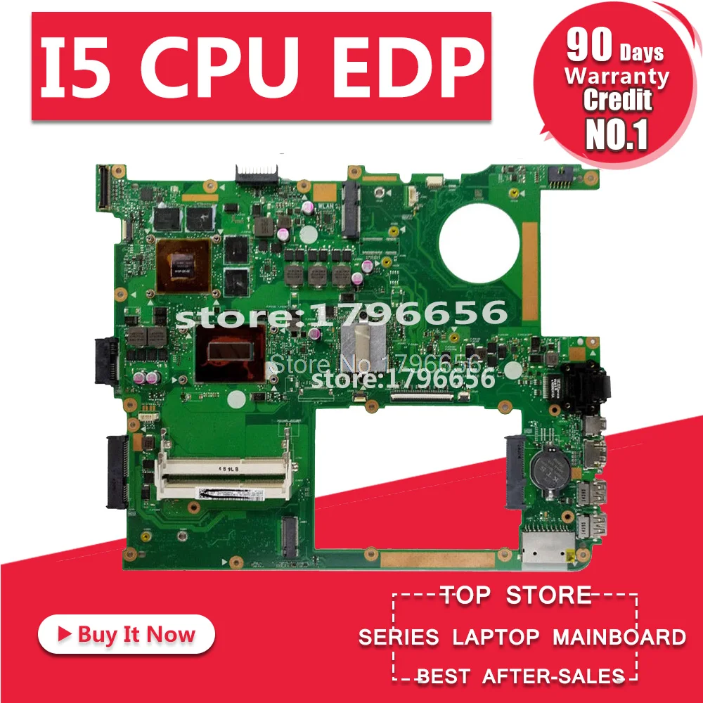 N751JK для ASUS N751JK N751J материнская плата для ноутбука I5 процессор EDP карта с GTX850 2 g видеокарта тест s материнская плата Тест ОК