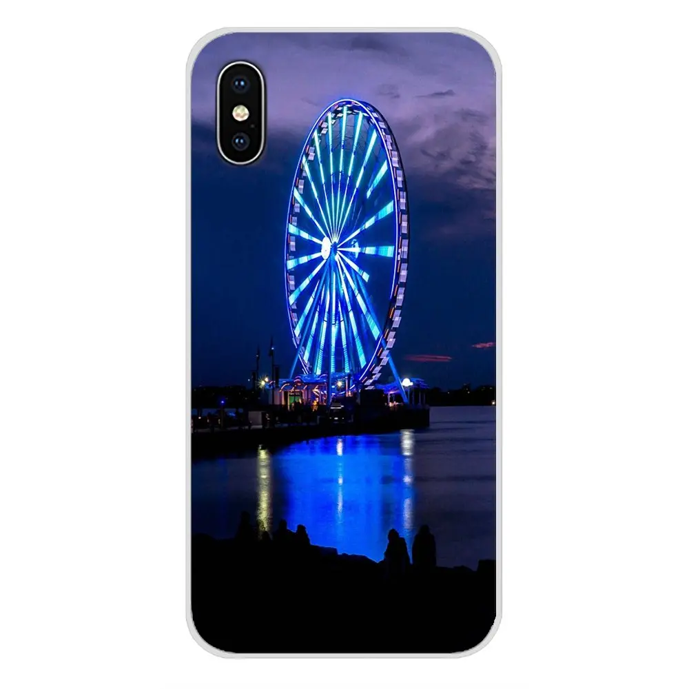 Пейзаж железная дорога колесо обозрения аксессуары телефон оболочки чехлы для
