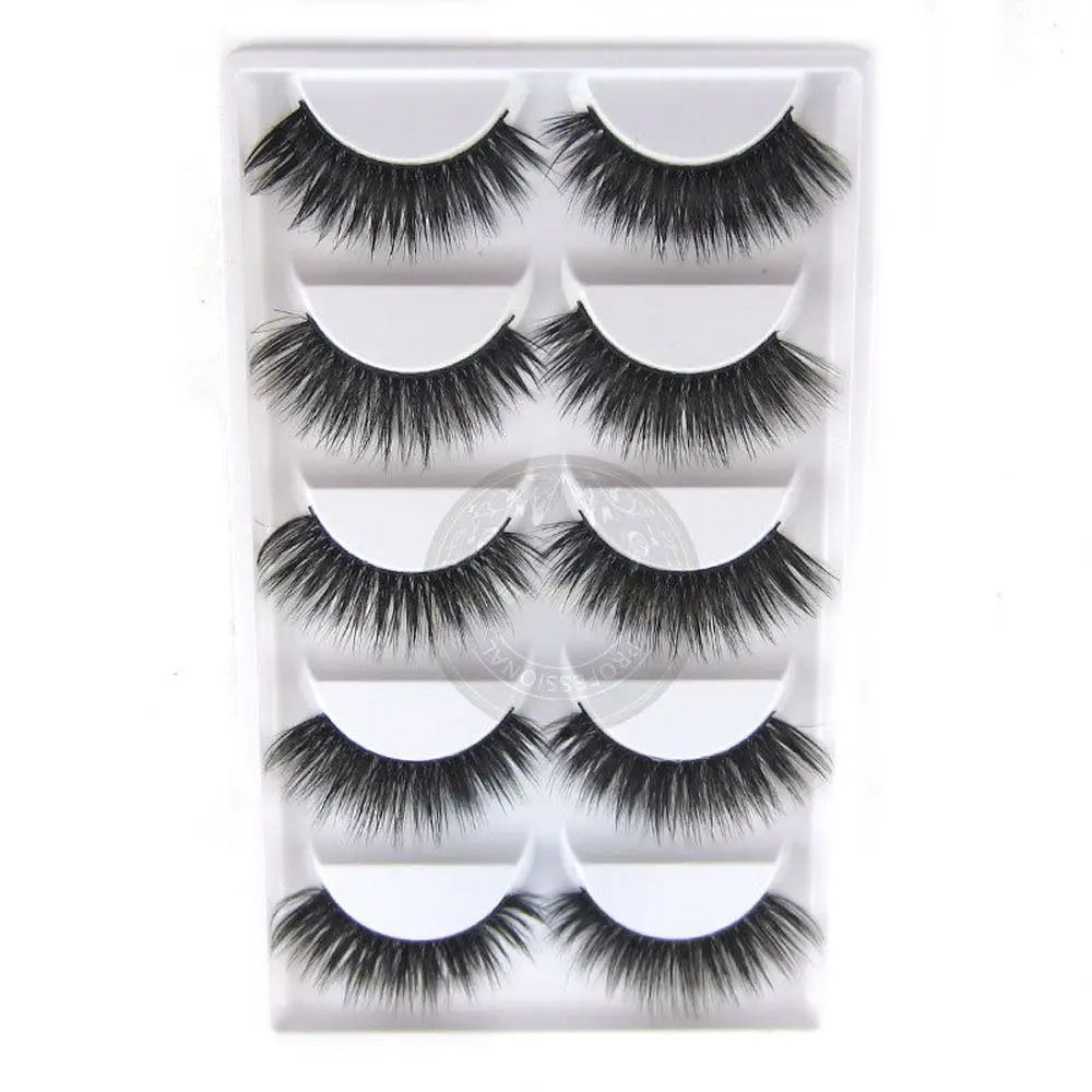 5 парт/компл. Роскошные 3D накладные ресницы толстые перекрещивающиеся