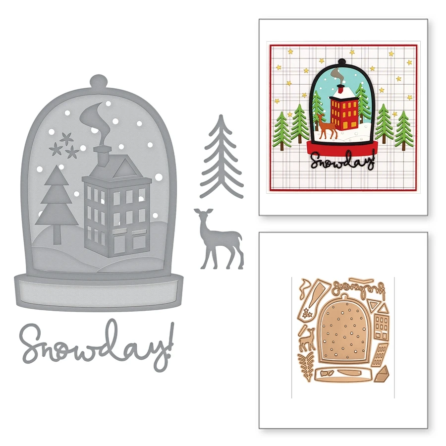 Santas Workshop Joy кирпич металлические режущие штампы трафареты для DIY скрапбукинга рождественские украшения тиснение поставщик ремесло высечки