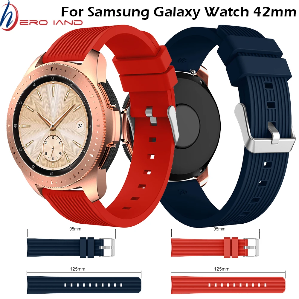 Силиконовый ремешок на запястье для Samsung Galaxy Watch 42 мм SM R810 браслет часов Huami Amazfit
