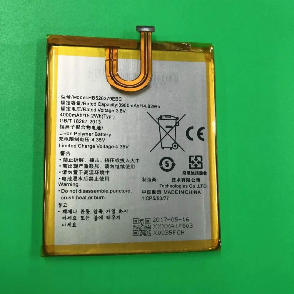 НОВЫЙ 4000 мА/ч HB526379EBC Батарея для huawei Honor 4C Pro Y6 Enjoy 5 TIT AL00 CL10 Батарея|Аккумуляторы