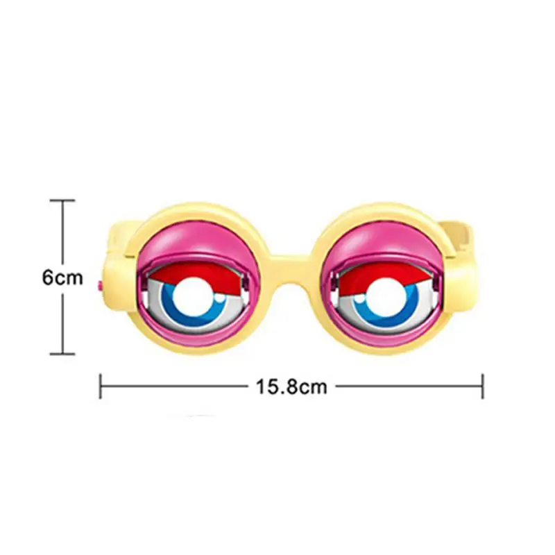 1 шт. Crazy Eyes забавные детские игрушки креативные забавные игрушки для мальчиков и девочек пластиковые очки - Цвет: Yellow Pink