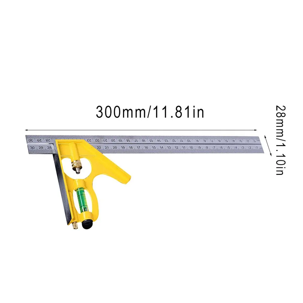 300mm Measuring Instrument Combination Angle Rule Professional Woodworking Tools Stainless Steel Protractor Multifunctional | Инструменты