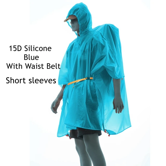 15D Blue Updated 3F Ul gear, пончо для одного человека, Сверхлегкий, походный, для велоспорта, плащ, для улицы, тент, для кемпинга, брезент, для защиты от солнца, 15D, силикон, 210T - Цвет: 15D Blue Updated