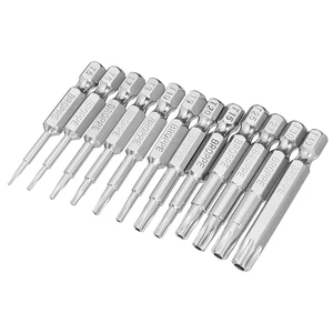 Набор защитных бит Broppe, 12 шт., отвертка с защитой от взлома, сверла, отвертки, шестигранные, звездообразные, плоские, 14 дюйма