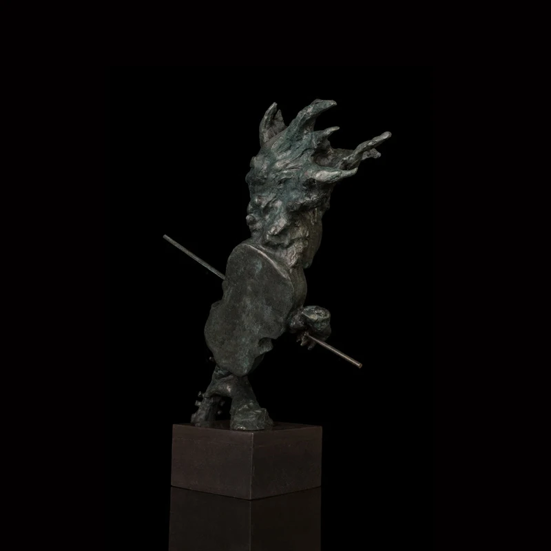 ATLIE BRONZES Современная работа женщина играть скрипка бюст статуя Женская бронзовая
