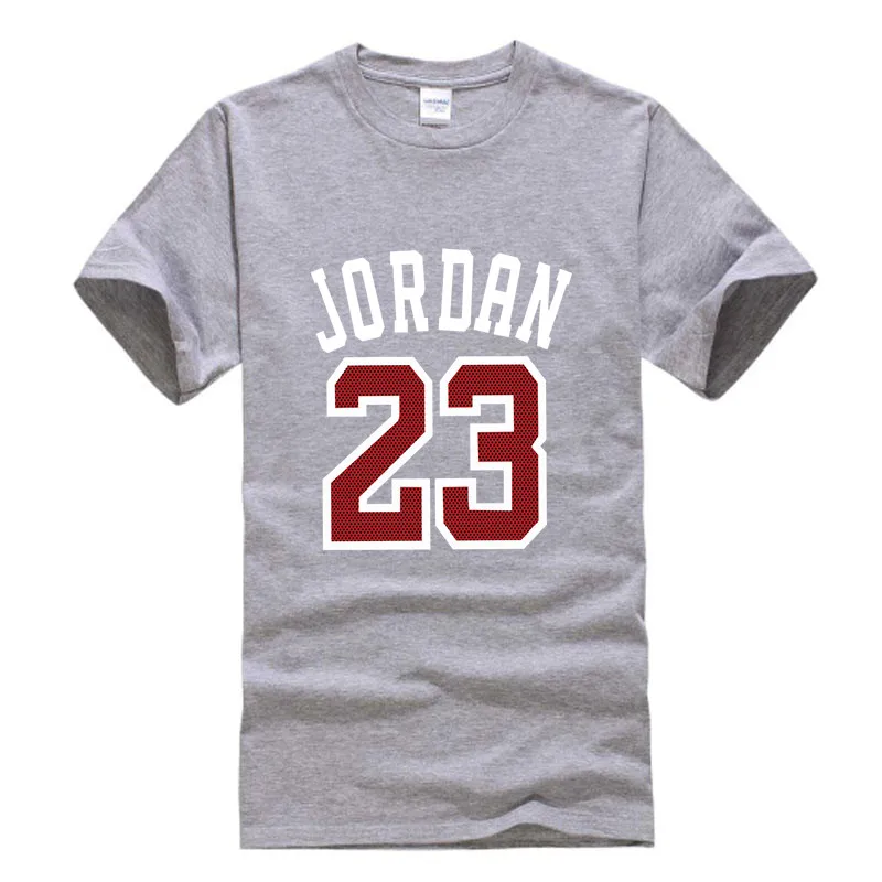 Лидер продаж Jordan 23 Футболка Лето 2017 г. Повседневное уличная 100% хлопок свободные