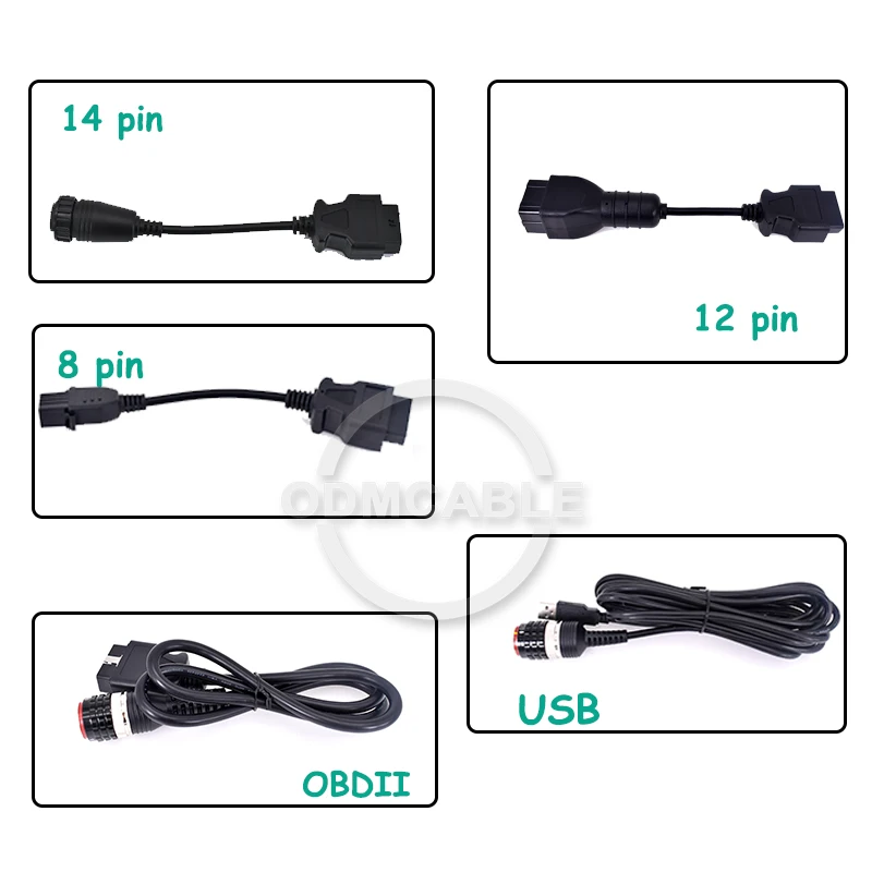 Полный кабель для диагностического сканера vocom 88890300 12 pin renault Кабели USB