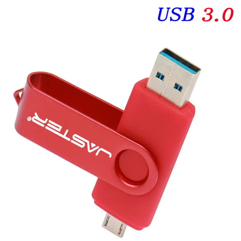 JASTER USB 3,0 OTG USB флеш-накопитель 4 ГБ 8 ГБ 16 ГБ 32 ГБ 64 ГБ Флешка для Android смартфон металлическая OTG usb карта памяти - Цвет: C