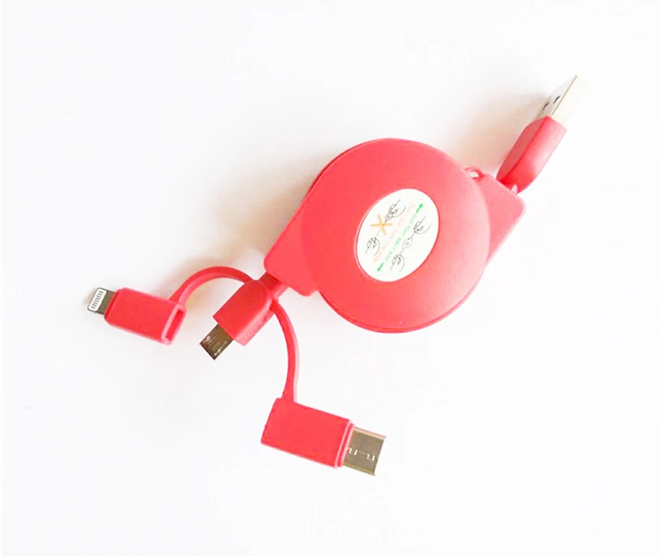 3 в 1 кабель для передачи данных для iPhone 8X7 6 6S Plus samsung Выдвижной usb type C Micro USB кабель для зарядки мобильного телефона для Android