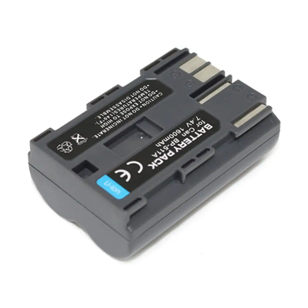 WHCYonline 1600 мА/ч Φ BP 511A BP511A Аккумулятор для камеры Canon 40D 300D 5D 20D 30D 50D BP-511A ZR30 |