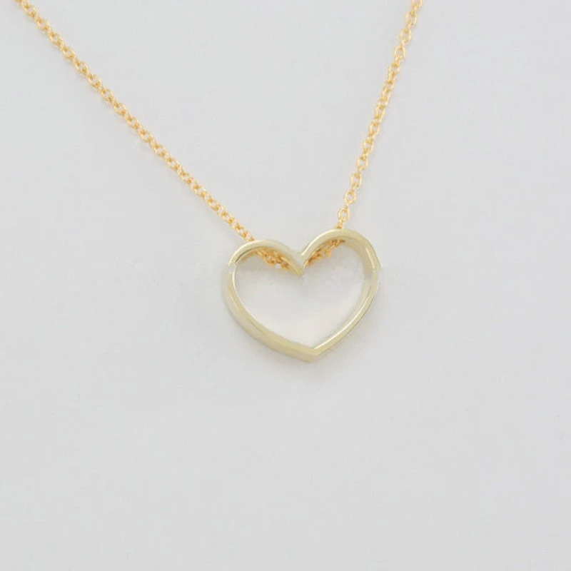 Модное простое ожерелье в форме сердца с покрытием для женщин|silver plated necklace|necklaces