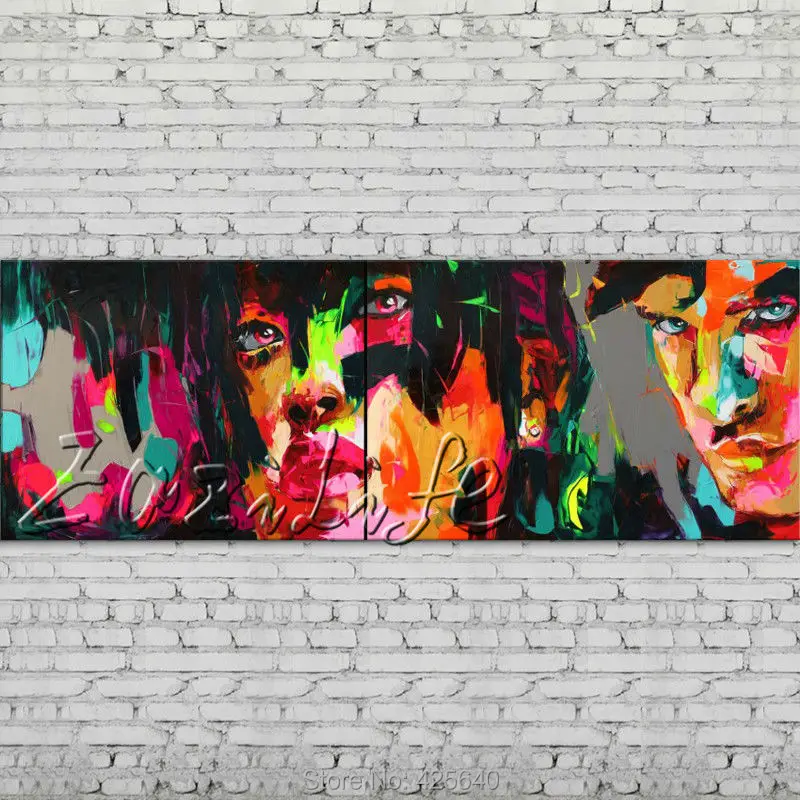 Палитра нож портрет лицо картина маслом персонаж фигура канва ручная роспись