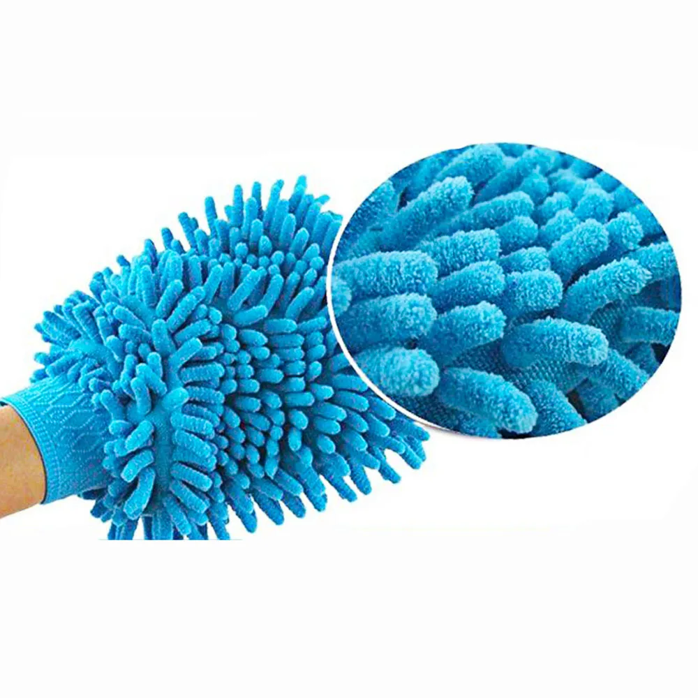 Ультратонкие волоконные перчатки для автомойки из синели мотоциклетная шайба